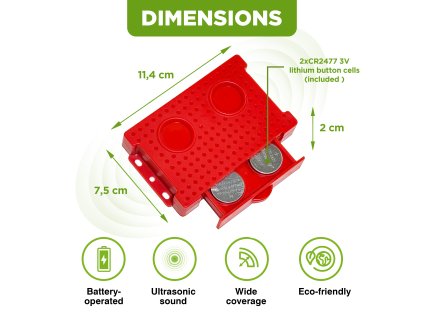 Plašič kún a myší na batérky s automatickým vypnutím
