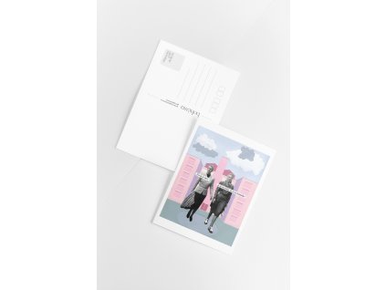 ai generated mockup featuring two greeting cards lying on a customizable background m38837 (2)