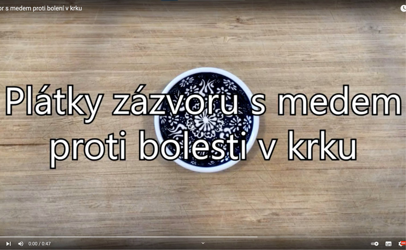 Video návod: Zázvor s medem proti bolení v krku