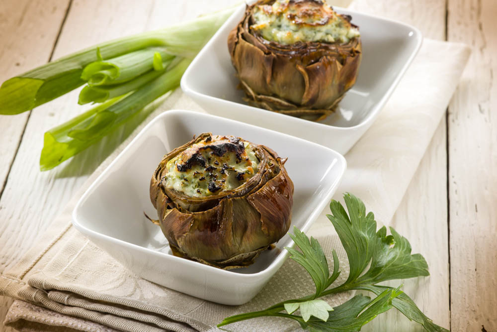 Římské plněné artyčoky