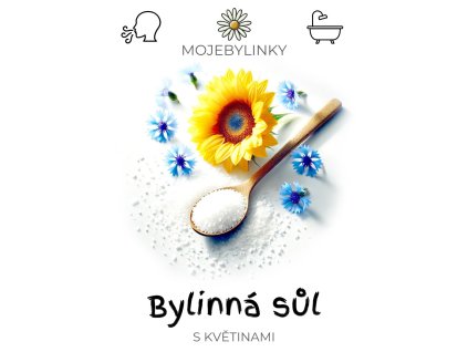 Bylinná sůl s květinami