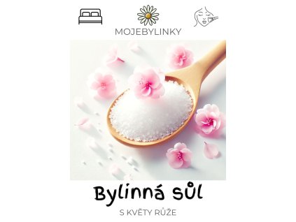 Bylinná sůl s květy růže