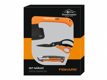 Set pro kutily FISKARS nůžky univerzál+sekera+nůž odlamovací