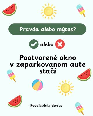 ☀️🚗 Mnohí si myslia, že pootvorené okno zabezpečí dostatočné vetranie a zabráni prehrievaniu auta. Realita je však iná. ❌...