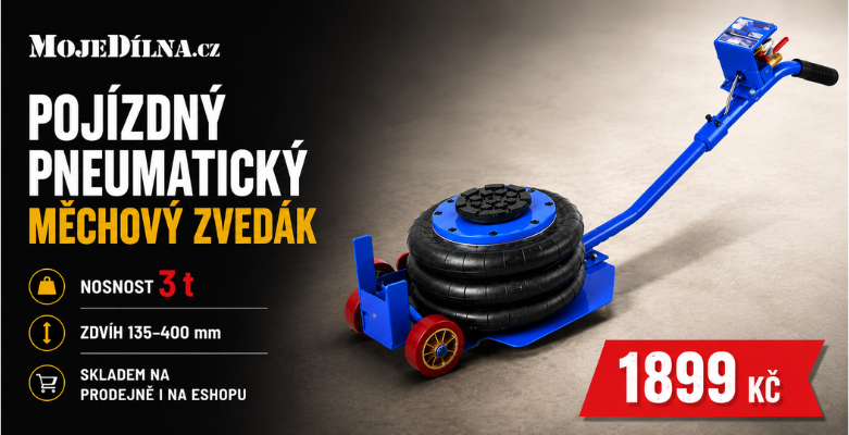 Pojízdný pneumatický měchový zvedák GEKO