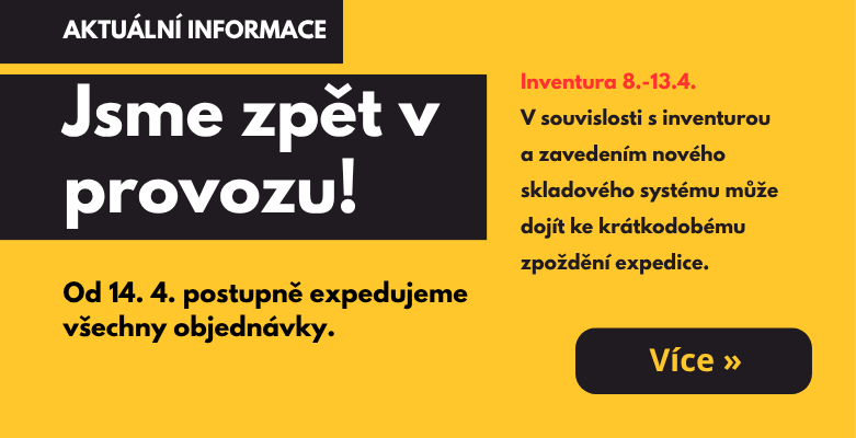 Od 14.4. jsme zpět v plném provozu