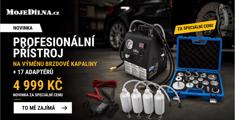 Profesionální elektrický přístroj na výměnu brzdové kapaliny + 17 adaptérů