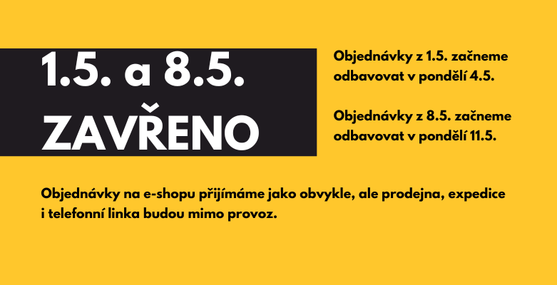 1.5. a 8.5. ZAVŘENO