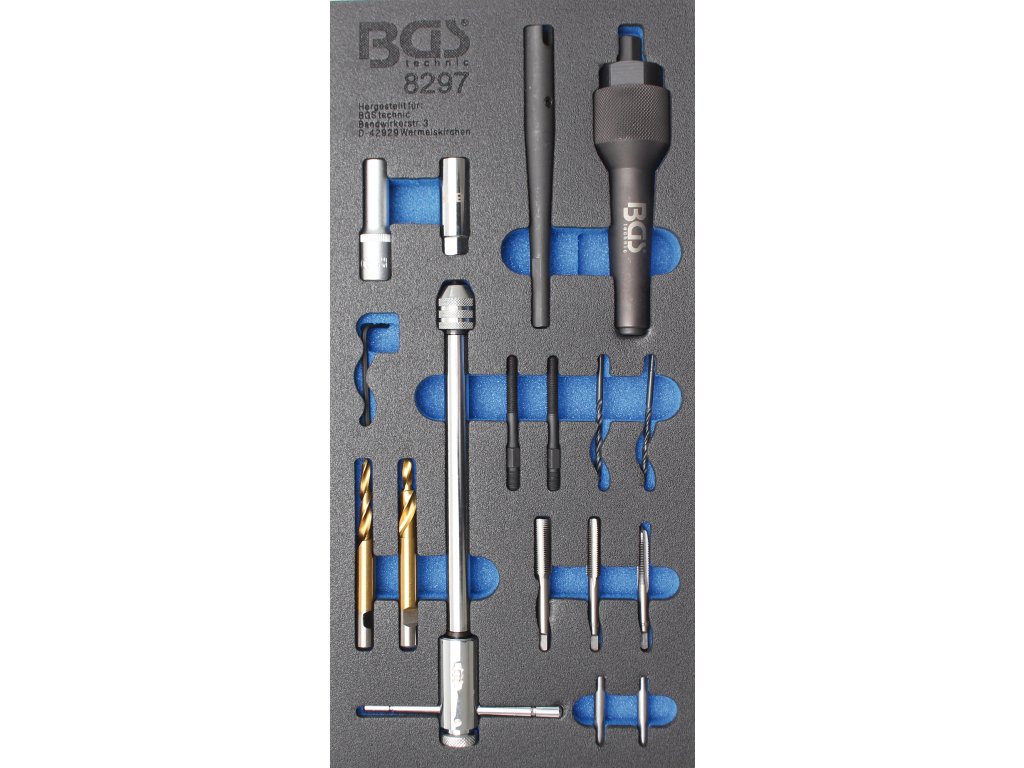 Přípravek pro odvrtání a opravu závitu žhavících svíček M8x1,0 a M10x1,0 - BGS 01