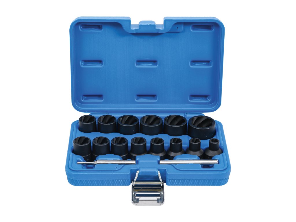 Hlavice 1/2” na poškozené šrouby vel. 8-27 mm, sada 16 ks - BGS 5269 01