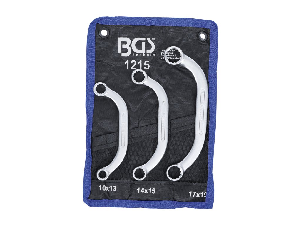 Klíče očkové, „C“ profil, vel. 10-19 mm, sada 3 ks v obalu – BGS 1215 01