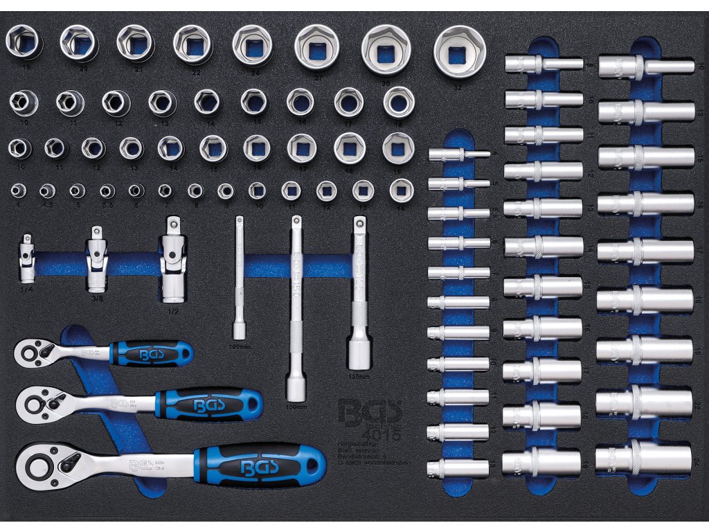 Modul - gola sada 1/4"-3/8"-1/2" 80ks - BGS 4015 01