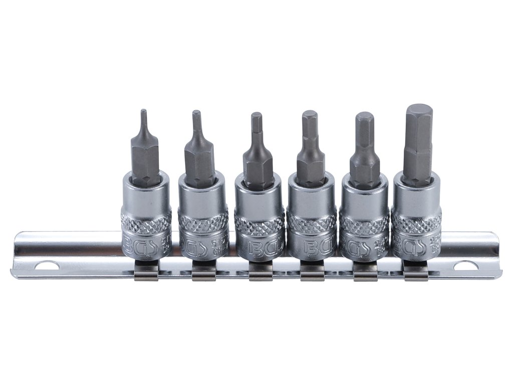 Zástrčné hlavice 1/4" imbus, 6 kusů 01