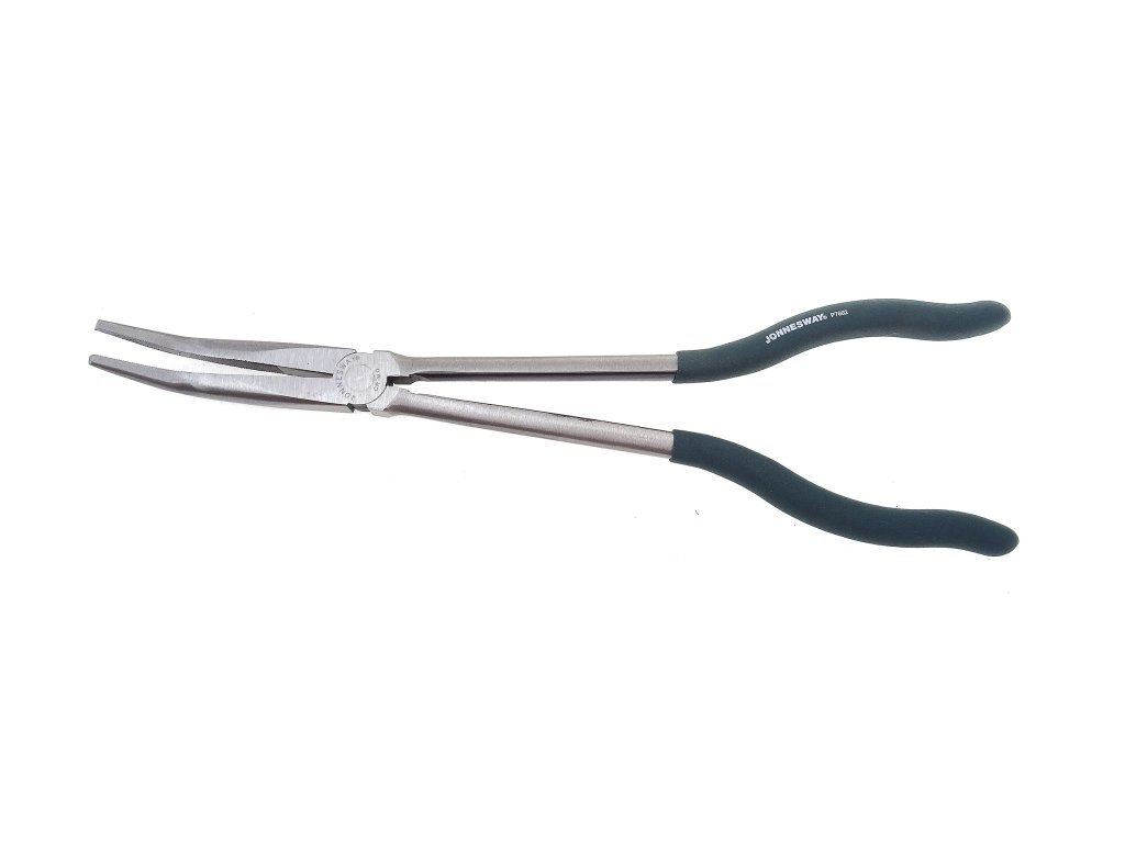 Kleště extra dlouhé, 28 cm, zahnuté 45 stupňů,  01