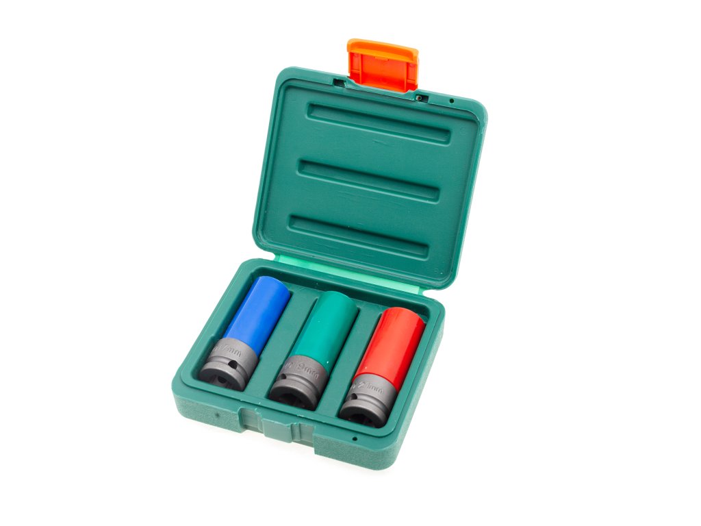 Sada nástrčných hlavic 1/2", s krytkou na ALU pro rázové utahováky JONNESWAY S18A4103S 01