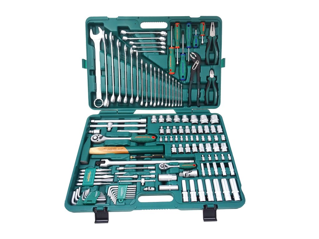 Velká sada ručního nářadí, hlavic 1/4" a 1/2" (gola sada), 127 ks JONNESWAY S04H524127S 01