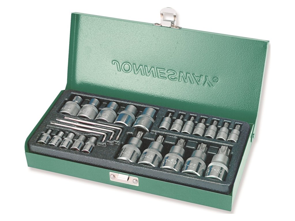 Sada zástrčných hlavic Torx a E 1/4" a 1/2" - JONNESWAY S06H425S