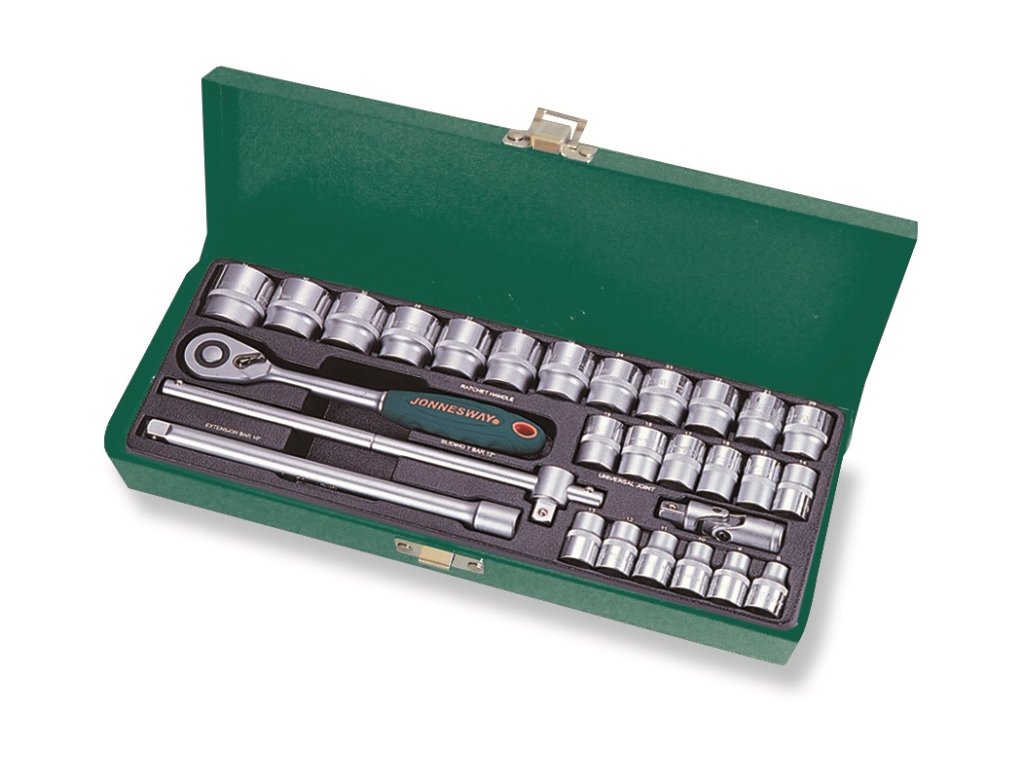 Gola sada 1/2", 6hranné hlavice, 28 kusů - JONNESWAY S04H4728S