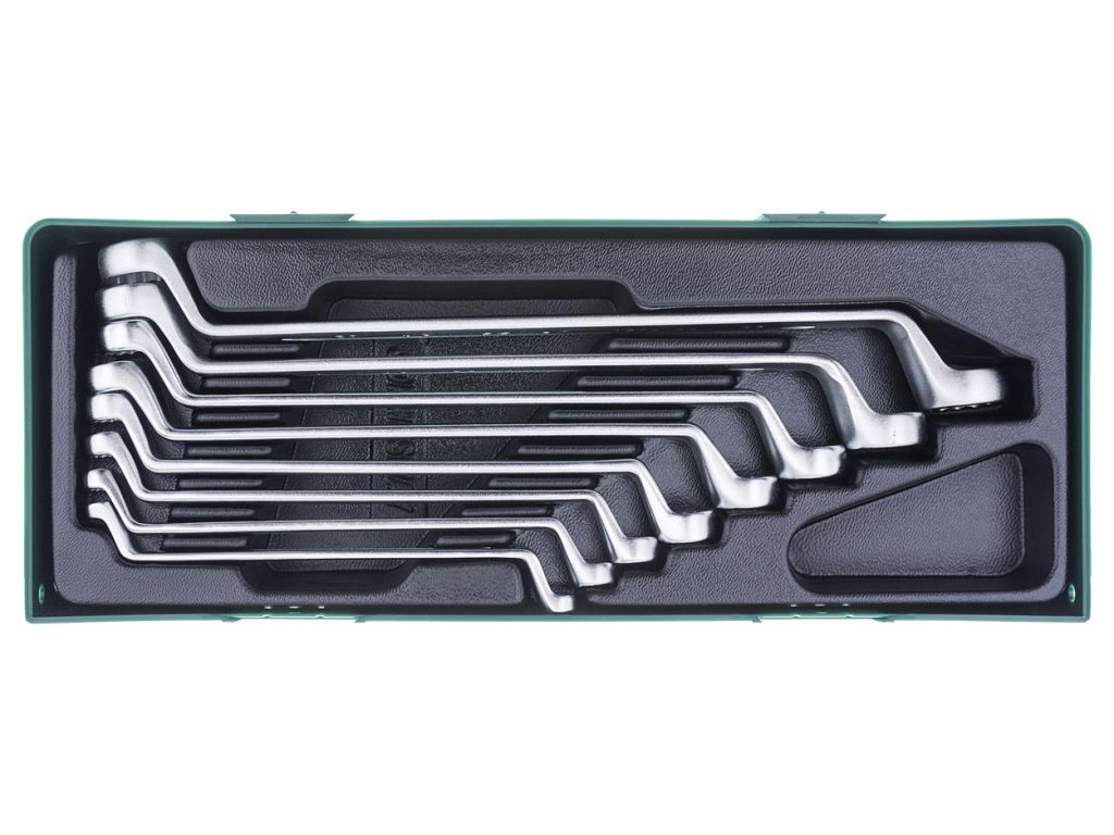 Sada očkových vyhnutých klíčů, 6x7 - 20x22 mm, 8 kusů v kazetě - JONNESWAY W23108SP 00