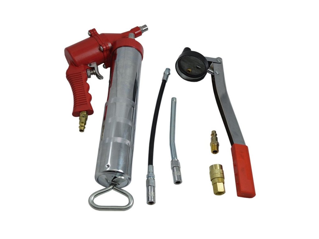 Pneumatický mazací lis s ručním adaptérem, 500 ml - QUATROS QS18018