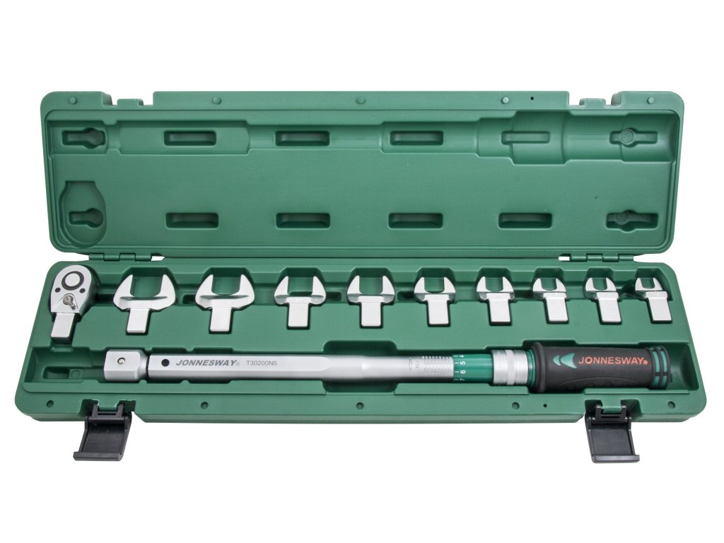 Momentový klíč 1/2" 40-200 Nm, s výměnnými koncovkami - JONNESWAY T30200NS