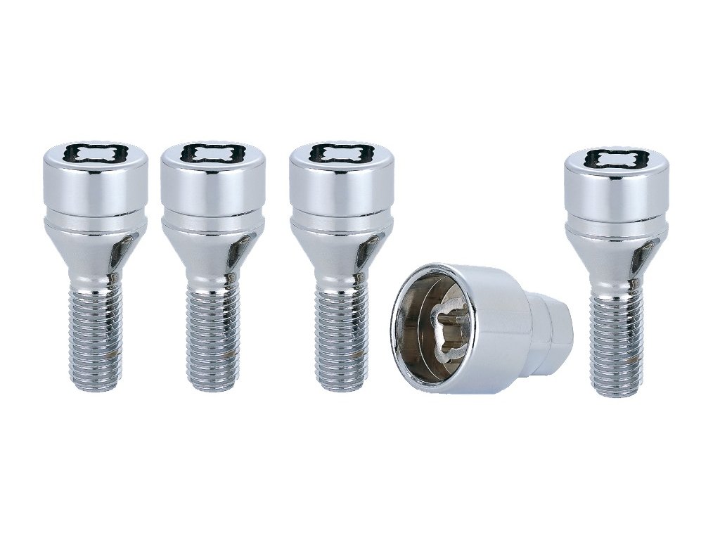 Sada šroubů pro disky M14x1,5 kužel 60 stupňů, délka závitu 27 mm, klíč 17 / 19