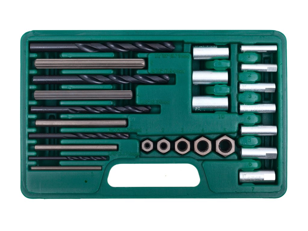 Sada na vytahování zalomených šroubů a šteftů, rozsah M5 - M15 - JONNESWAY AI020092 01