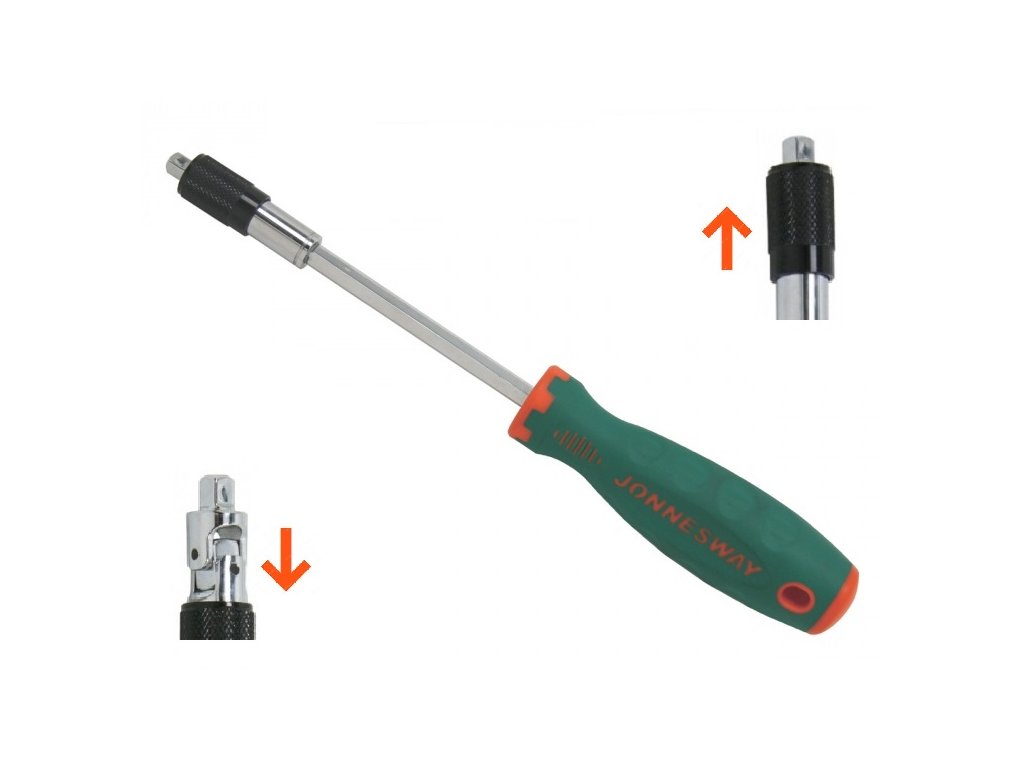 Šroubovák - rukojeť s kardanem, čtyřhran 1/4" - JONNESWAY S26H2280 1