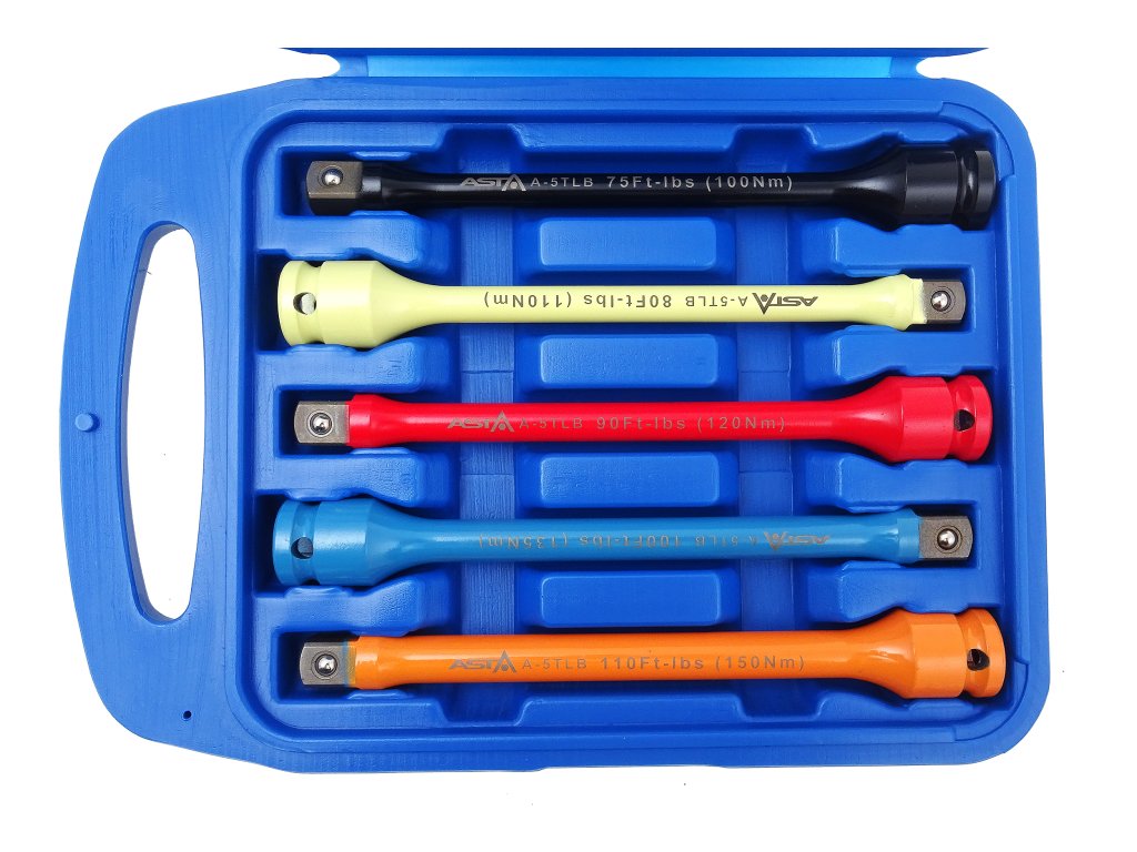 Momentové nástavce rázové 100-150 Nm, 1/2", sada 5 kusů - ASTA A-5TLB 02