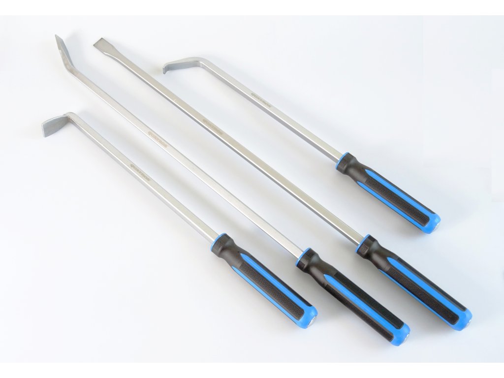 Montážní páčidla, extra dlouhá 600 - 900 mm, rovná a zahnutá - QUATROS QS14933