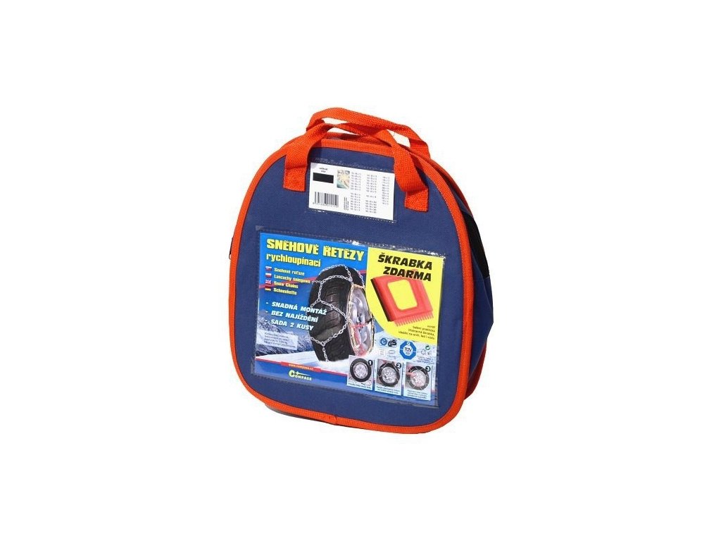 Sněhové řetězy rychloupínací X60, 3,0 x 9 mm, pro vozy do 2 tun, 2 kusy COMPASS X60 1