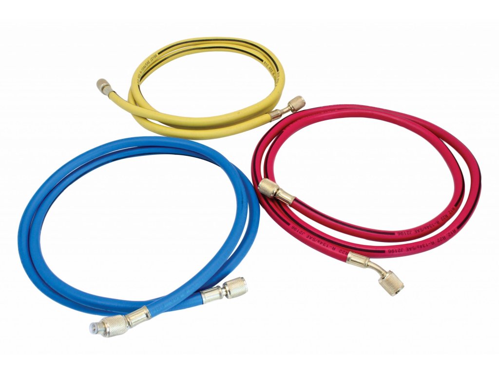 Hadice pro přípravek na servis klimatizace 1.5 m, sada 3 ks