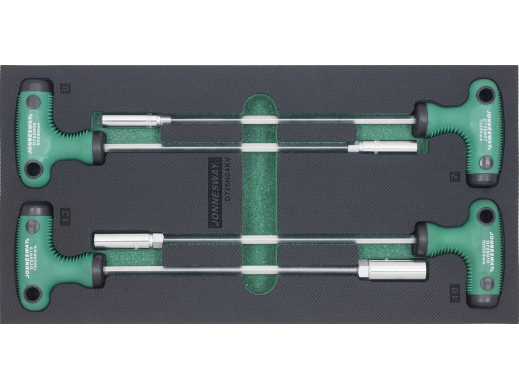 Modul - klíče s T rukojetí na matice a šrouby, 7 - 13 mm, sada 4 ks - JONNESWAY D725N04KV