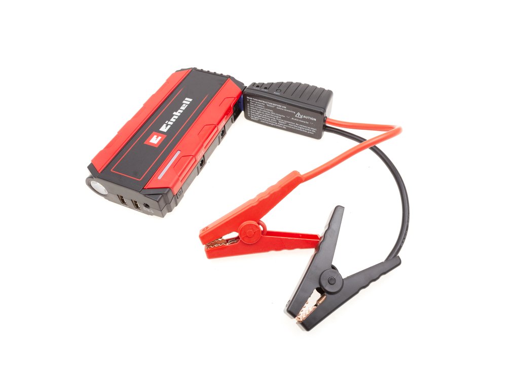 Startovací powerbanka, až 400 A, 2× USB, LED svítilna, kapacita 3,6 Ah - Einhell 01