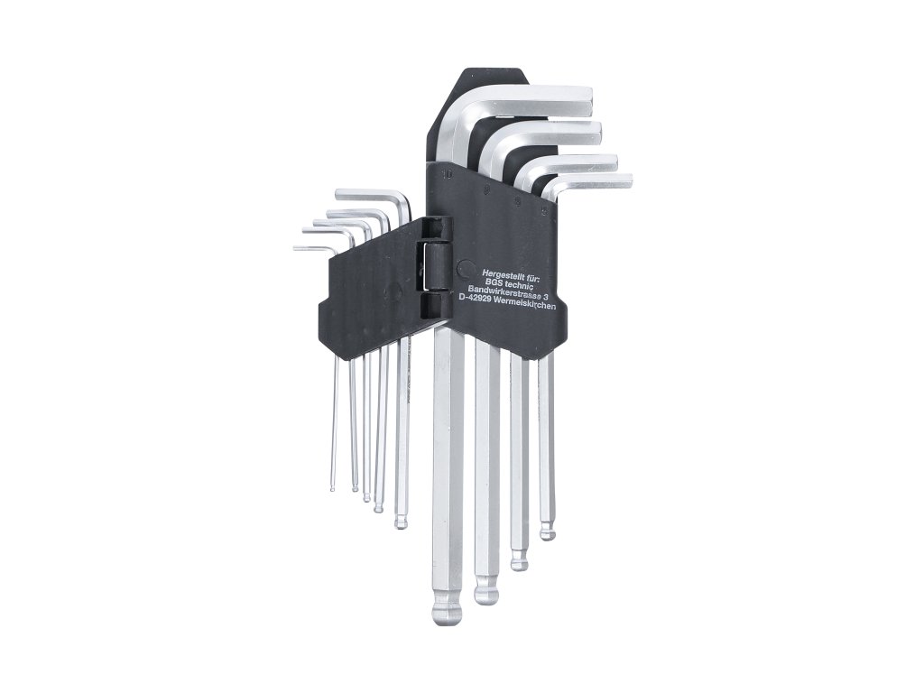 Klíče Imbus s kuličkou, 1.5 - 10 mm, dlouhé, sada 9 ks 01