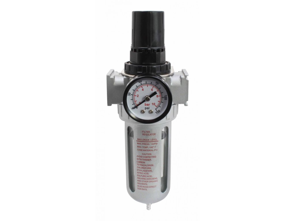 Regulátor tlaku vzduchu - odlučovač vody 1/2", max. 9.9 bar - SATRA