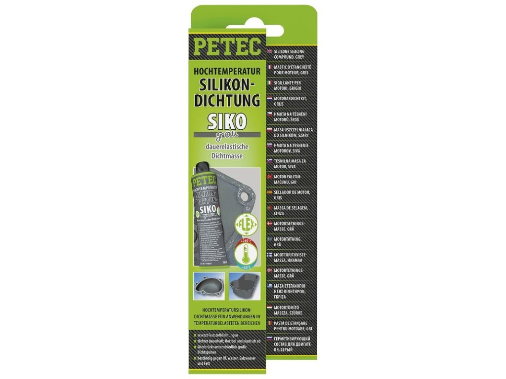 Silikonový tmel těsnicí šedý, tuba 70 ml - Petec