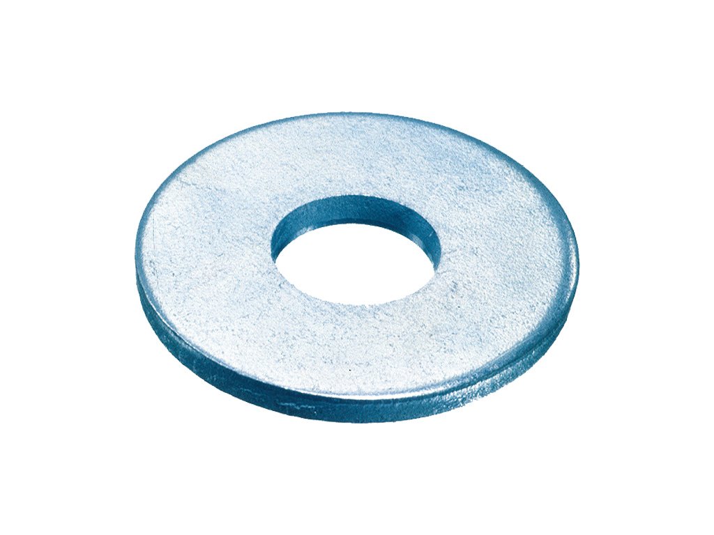 Podložky pod nýty 5,3x15x1,2 mm, DIN 9021, pozinkované, sada 100 ks