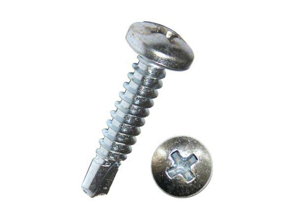 Samořezné šrouby TEX s půlkulatou hlavou 3,9x25 mm, křížové, DIN 7504 N, balení 100 ks