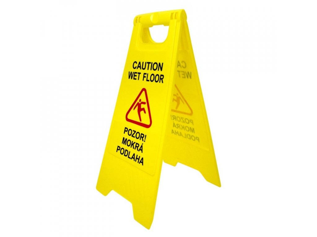 Výstražná cedule - stojan Pozor mokrá podlaha - WS-1