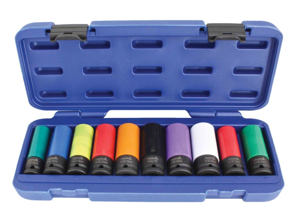 Nástrčné hlavice pro rázové utahováky 1/2", 15-24 mm, sada 10 ks A-WN1210 1