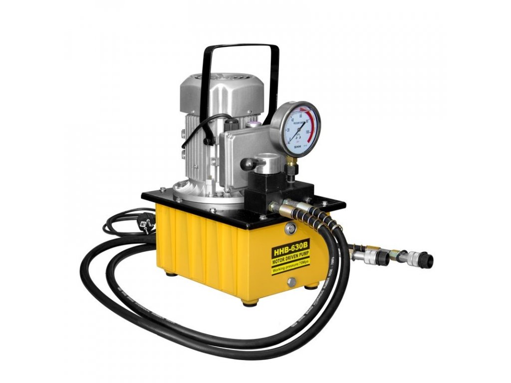 Elektrická hydraulická pumpa s tlakoměrem, dvourychlostní, 20 bar - HHB-630B