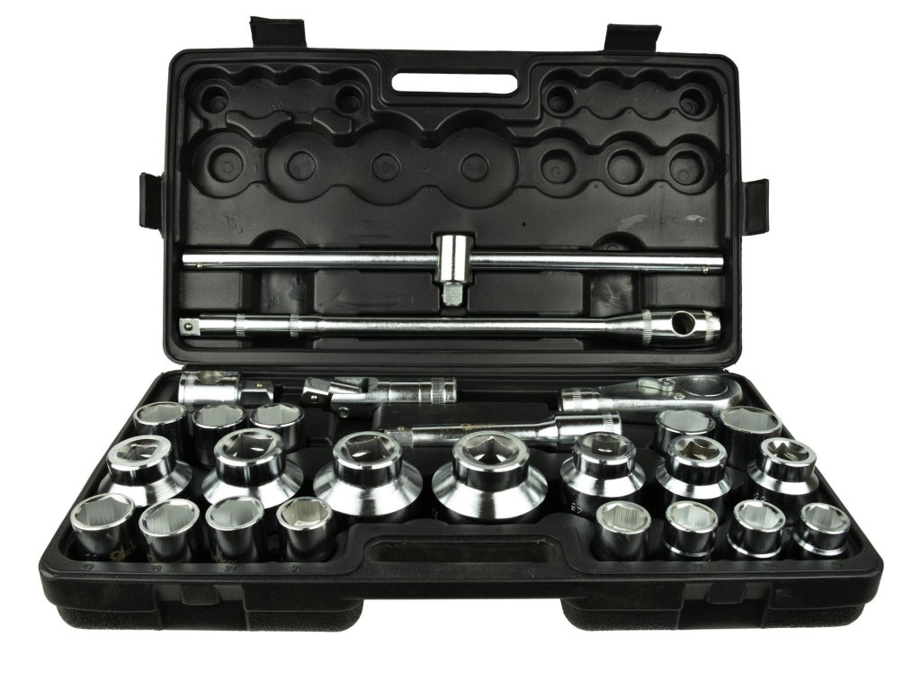 Sada hlavic s příslušenstvím 3/4", 21-65 mm , 26 kusů - GEKO G10115 1