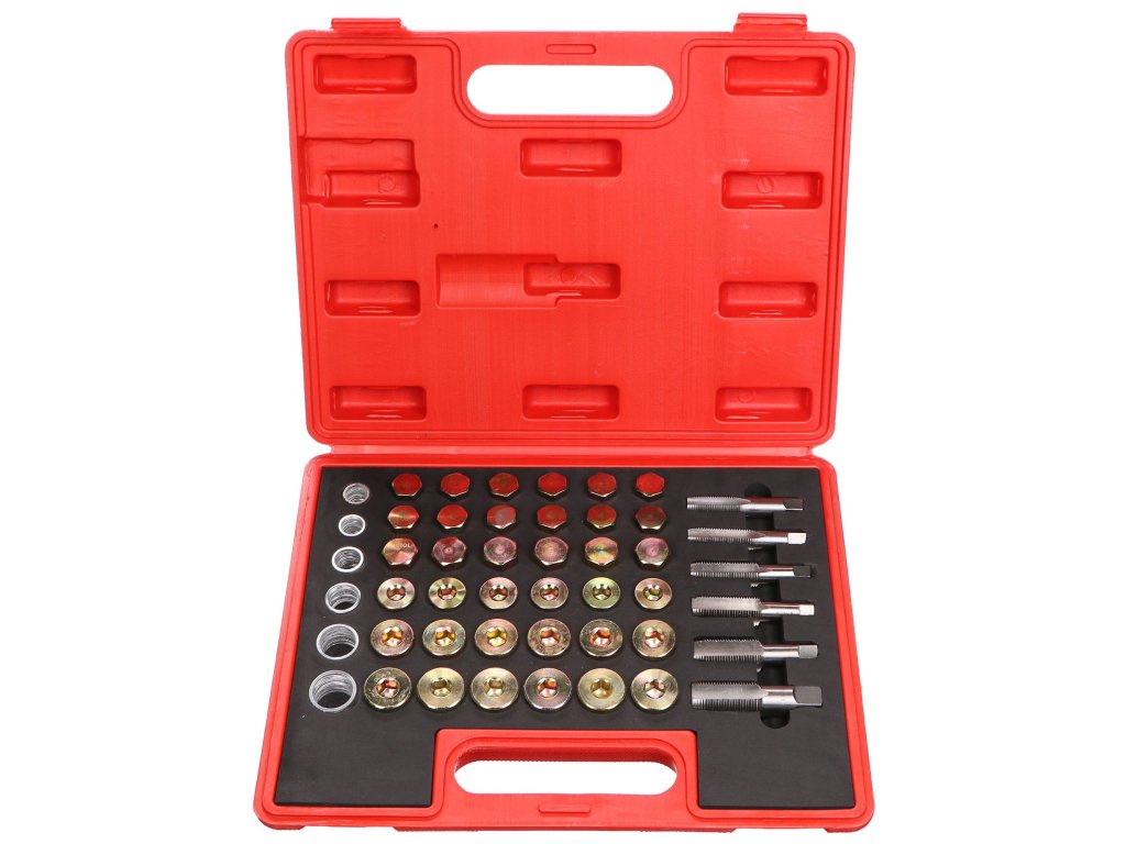 Sada na opravu závitů olejových van M13-M22, 114 dílů, MECHANIC OIL PAN SET - SIXTOL