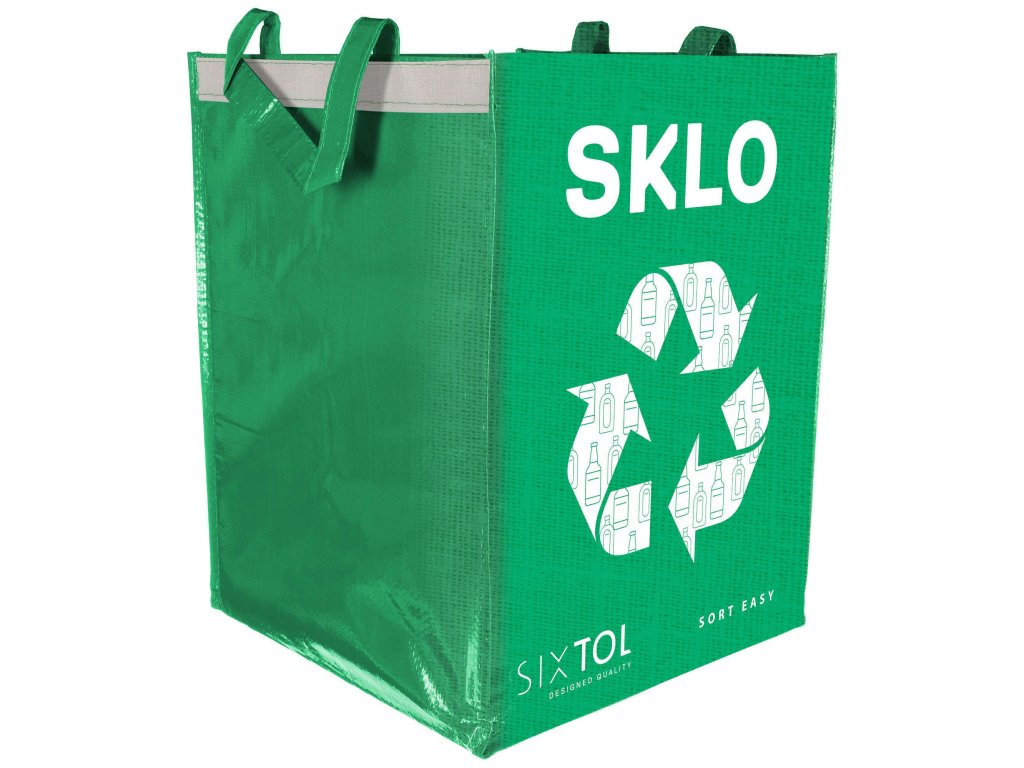 Taška na tříděný odpad (sklo), 30 x 30 x 40 cm, 36l - SIXTOL