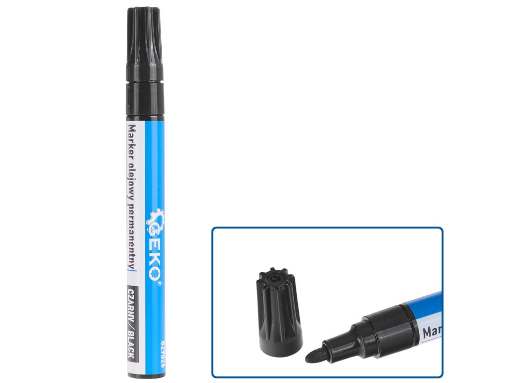 Popisovač na pneumatiky, olejový, černá barva, permanentní