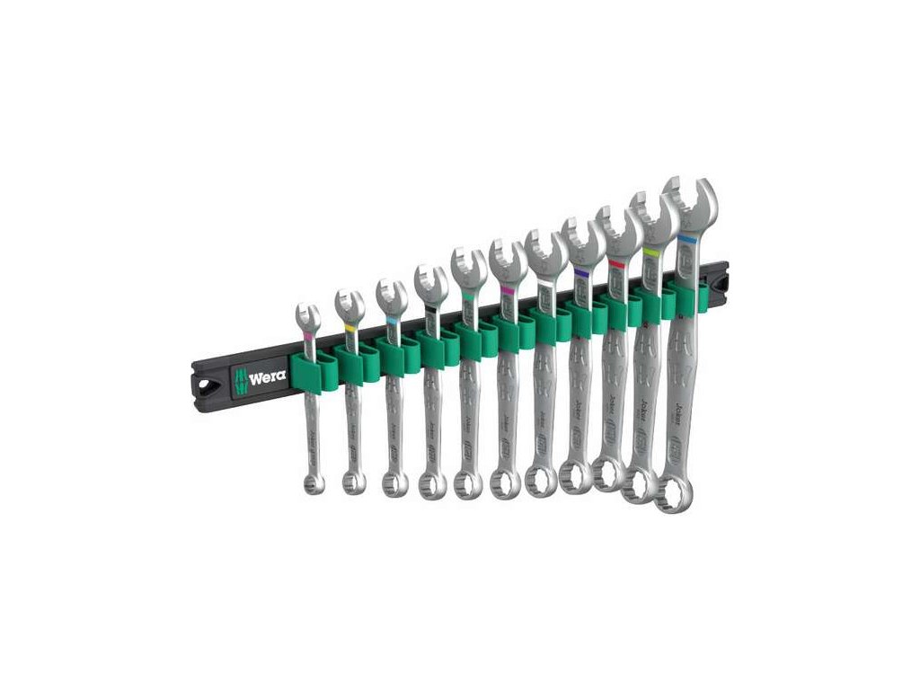 Wera 020233 Očkoploché klíče 8 ÷ 19 mm 6003 Joker 1 na magnetické liště, 9640 (Sada 11 díl
