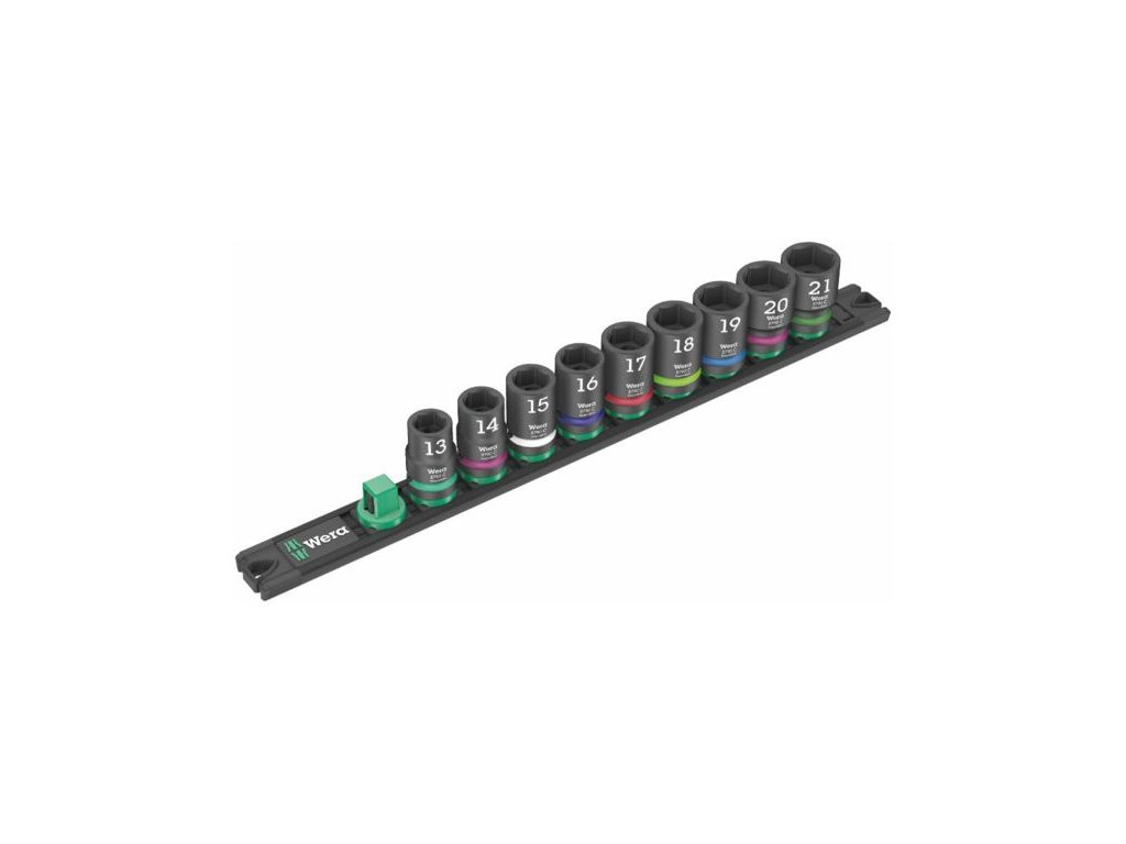 Wera 005490 Magnetická lišta C Impaktor 1 se sadou nástrčných hlavic 13 ÷ 21 mm typ 8790 C