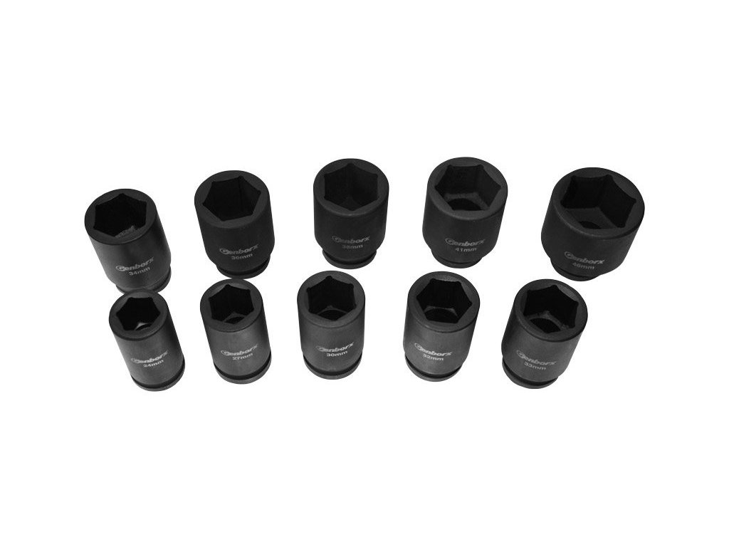 Nástrčné hlavice úderové 3/4", 24-46 mm, 10 ks - YM-8081 a