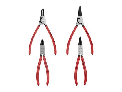 Sada kleští na pojistné kroužky 2x rovné, 2x zahnuté Knipex 00 19 56